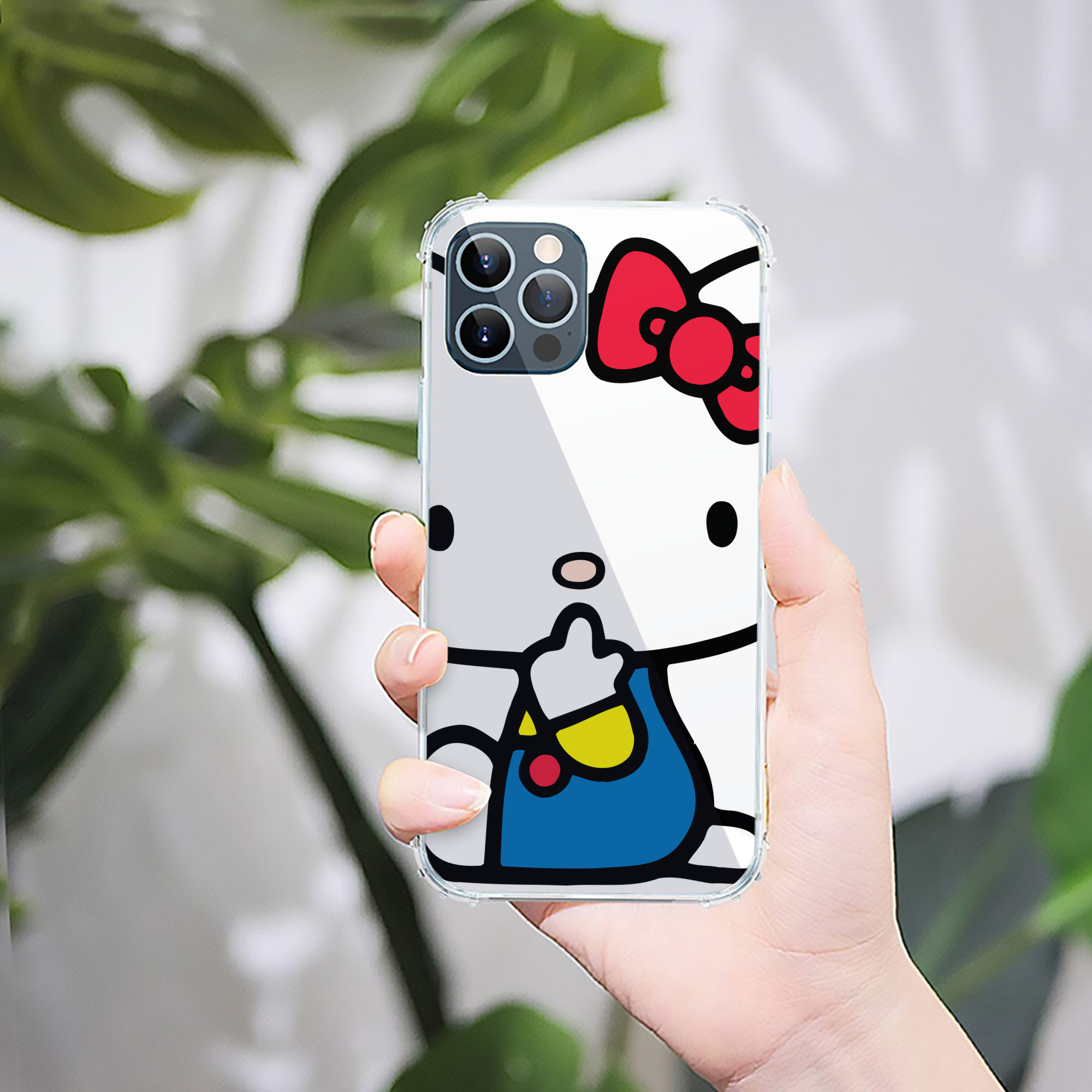 （画像用） Hello Kitty ハローキティ 【iPhone 12シリーズ対応】透明スマホケース（クリアソフトケース）